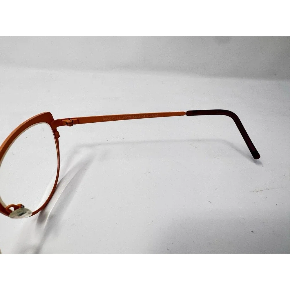 NW 77th Duck GOOZE Eyeglass Frames Only 51-17-140 Burgundy Orange